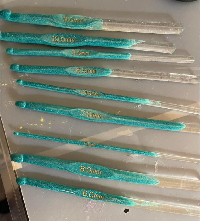 10pcs Crochet Hooks Resin Molds