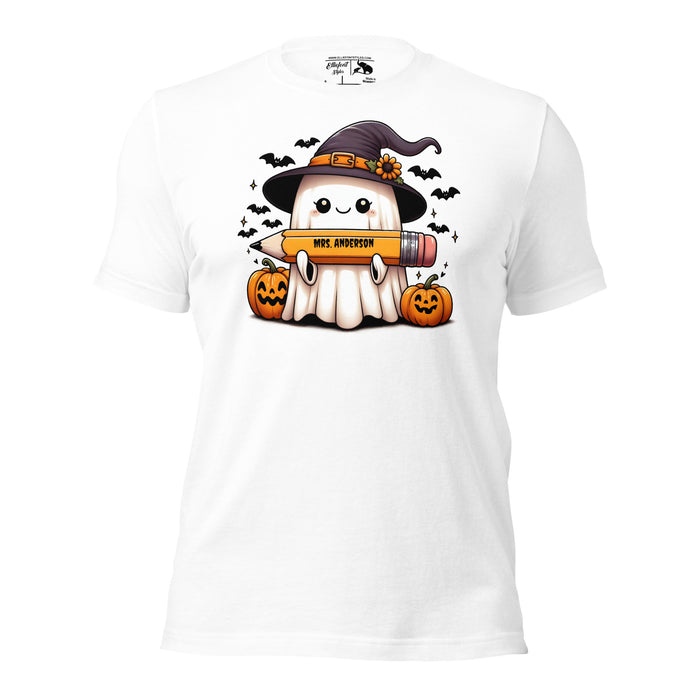 Personalized Halloween Ghost Teacher Shirt