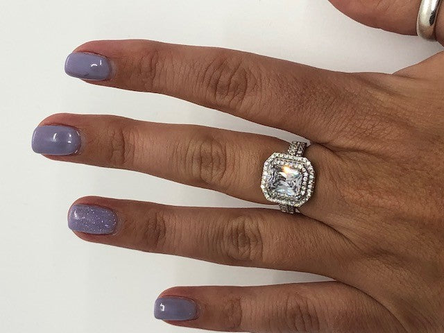 Rectangle CZ Ring