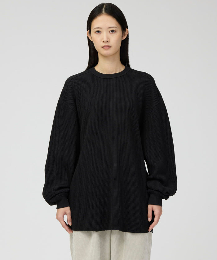 Snow Peak Heavyweight Waffle Pullover - Black