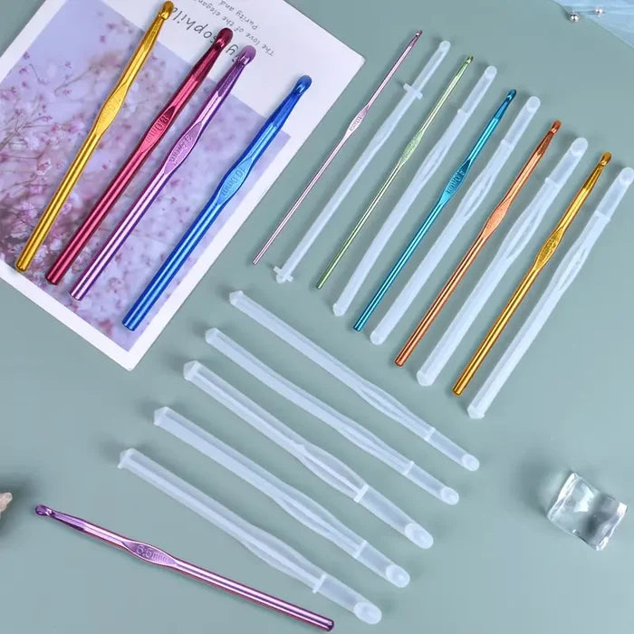 10pcs Crochet Hooks Resin Molds