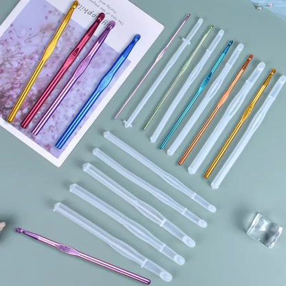 10pcs Crochet Hooks Resin Molds