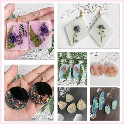 11Pcs Resin Molds Jewelry  Earrings Silicone Molds for Epoxy Resin