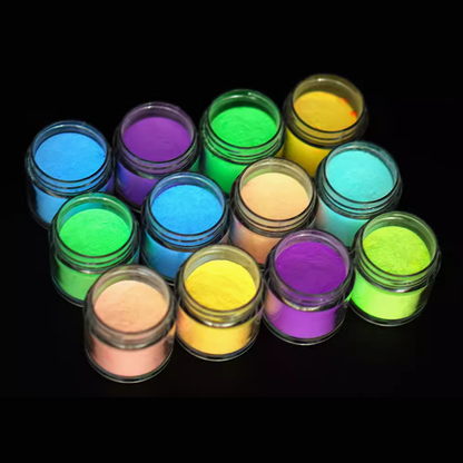 12 Colors Glow in The Dark Powder for Resin