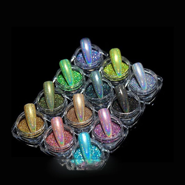 12 Colors Laser Chameleon Pigment Powder for Resin