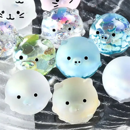2pcs Cute Animal Orbs Piglet Chicken Bear Shape Ornaments Casting Molds