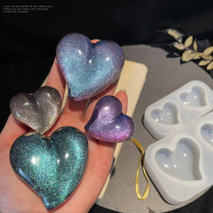 2pcs Heart-shaped Resin Molds