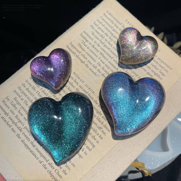 2pcs Heart-shaped Resin Molds