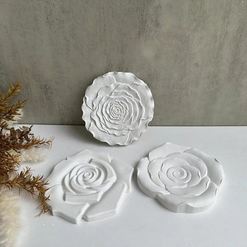 3pcs Flower Coaster Tray Resin Molds