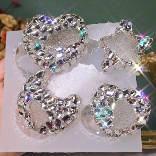 4pcs Handmade Cluster Crystal Decoration Resin Molds