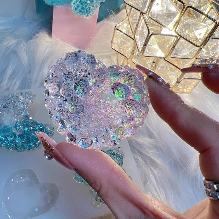 4pcs Handmade Cluster Crystal Decoration Resin Molds