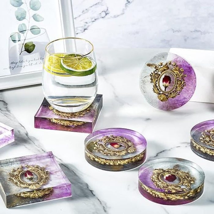 4pcs Resin Coaster Molds Set