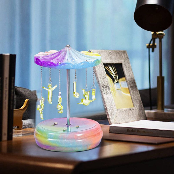 64pcs Rotatable Carousel Music Box Resin Mold Kits