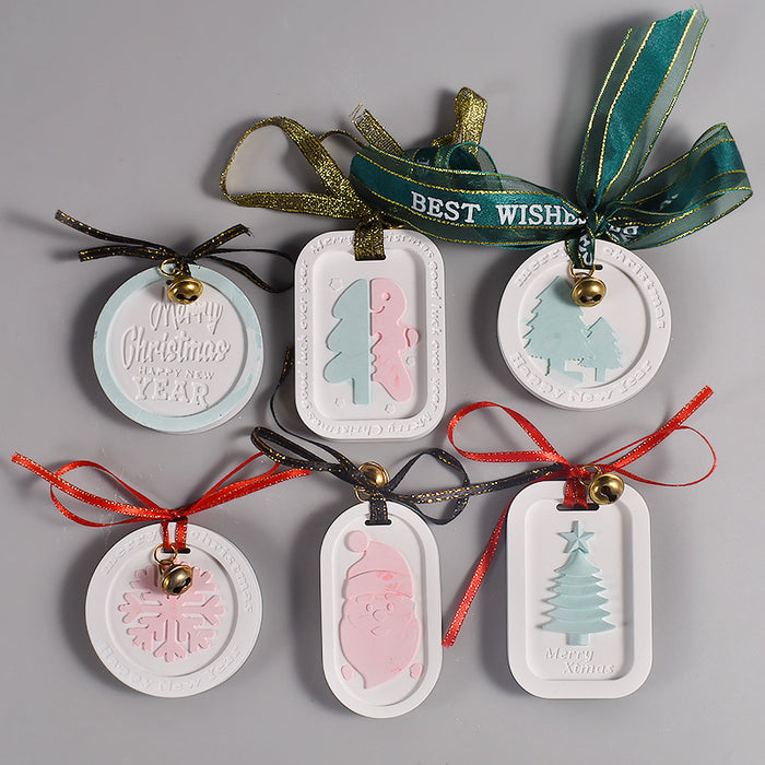 6pcs Christmas Hanging Decorations Resin Molds