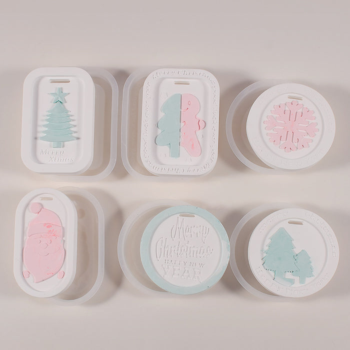 6pcs Christmas Hanging Decorations Resin Molds