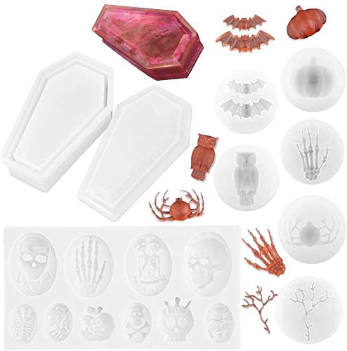 9PCS Coffin Resin Molds