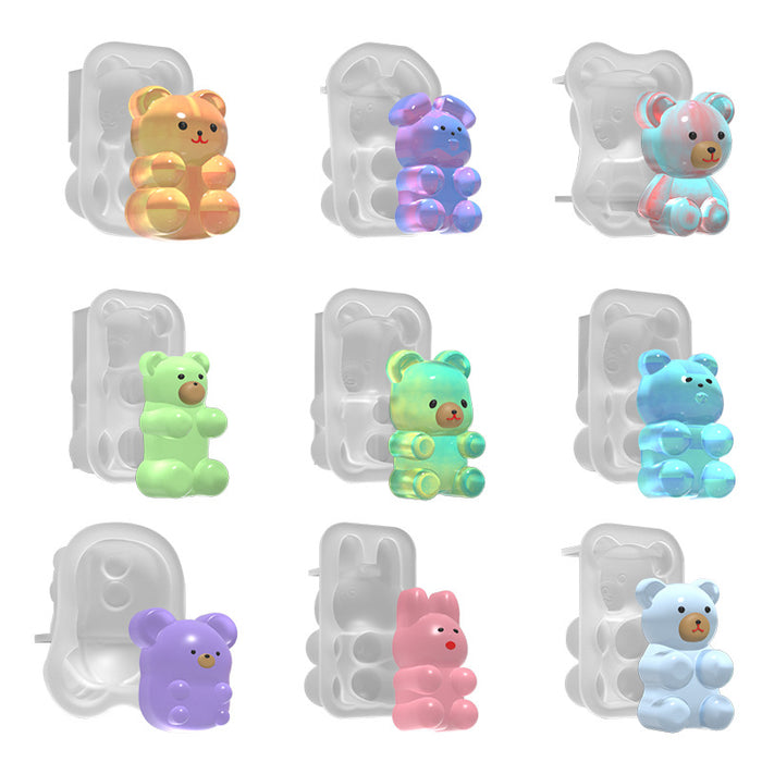 9pcs Cute Animal Resin Molds
