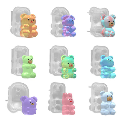 9pcs Cute Animal Resin Molds