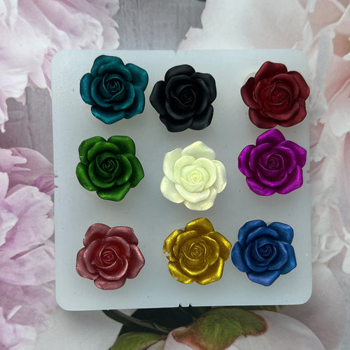 9pcs Small Flower Ornament Resin Mold