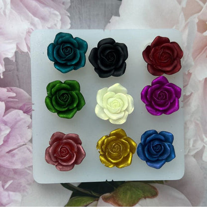 9pcs Small Flower Ornament Resin Mold