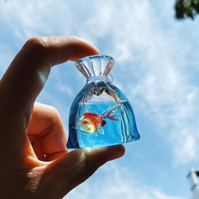 A Lucky Bag Mold with Two Goldfish Accessories Set