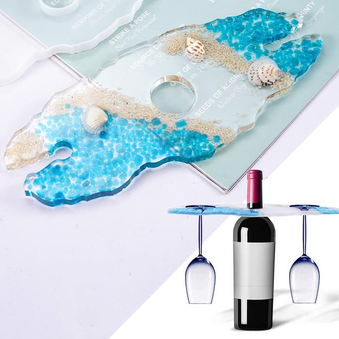 A Set Of Wine Rack Coaster Resin Mold