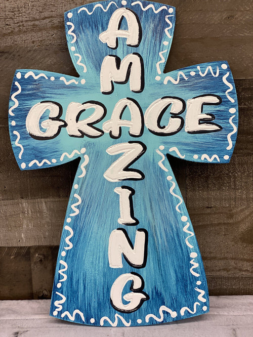 Amazing Grace Cross DIY Yard Art