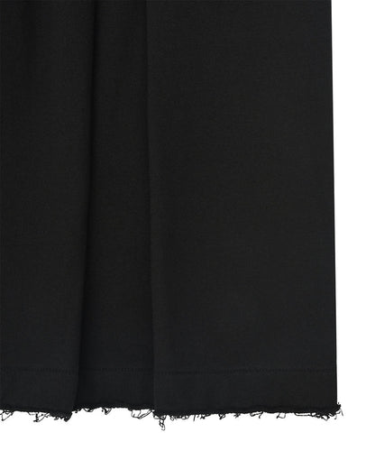 Anglan Valley Tuck Sweat Half Pants - Black