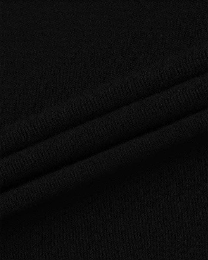 Anglan Valley Tuck Sweat Half Pants - Black