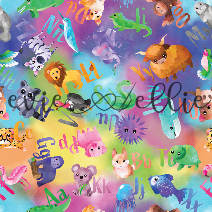 Animal Letters-- Multiple Colors