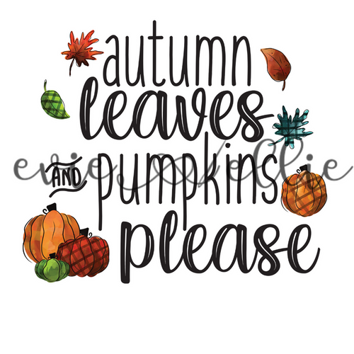 Autumn Leaves and Pumpkins Please Sub