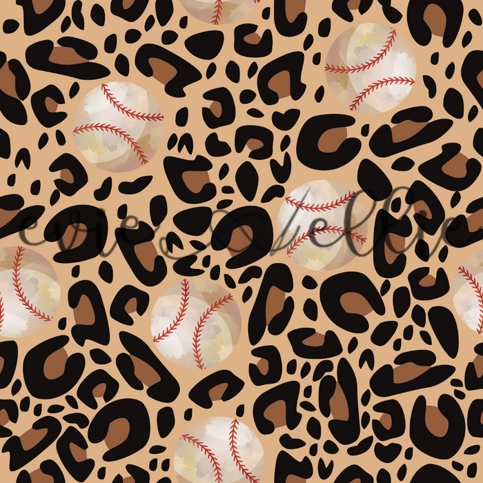 Baseballs and Leopard Print- Multiple Colors