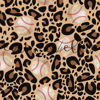 Baseballs and Leopard Print- Multiple Colors