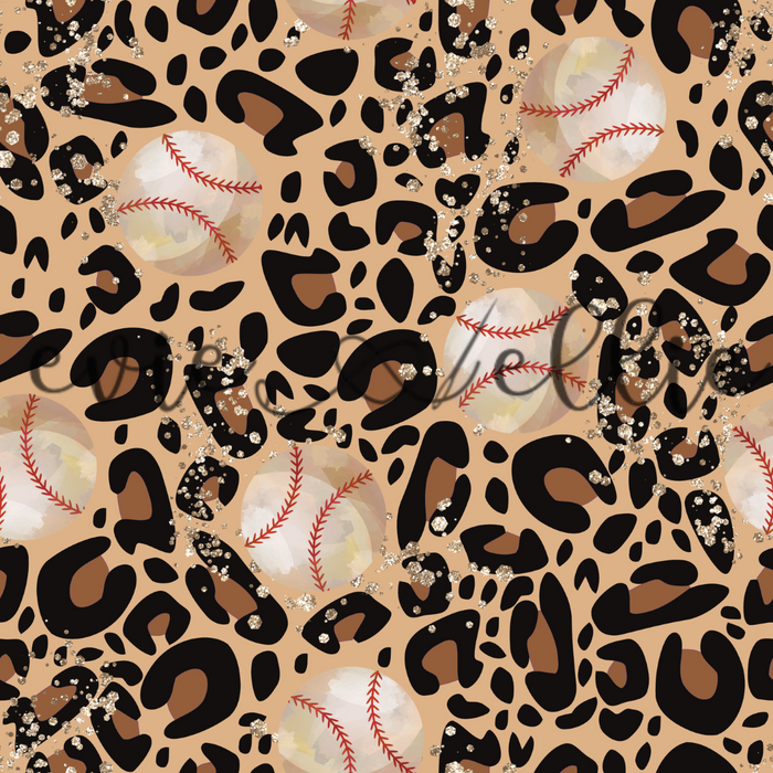 Baseballs and Leopard Print- Multiple Colors