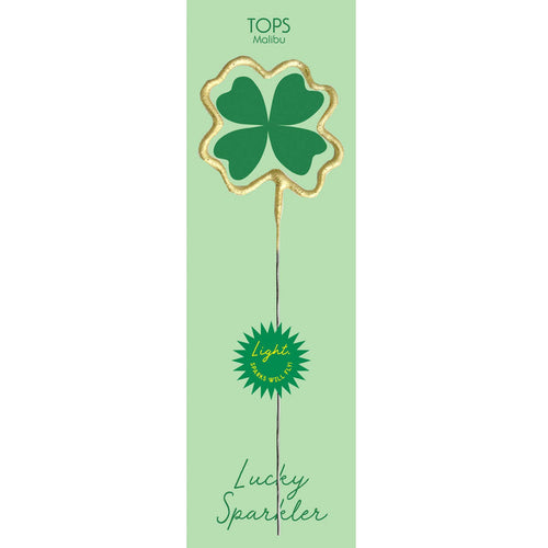 Big 8" Gold 4-Leaf Clover Sparkler Card - St. Patrick's Day