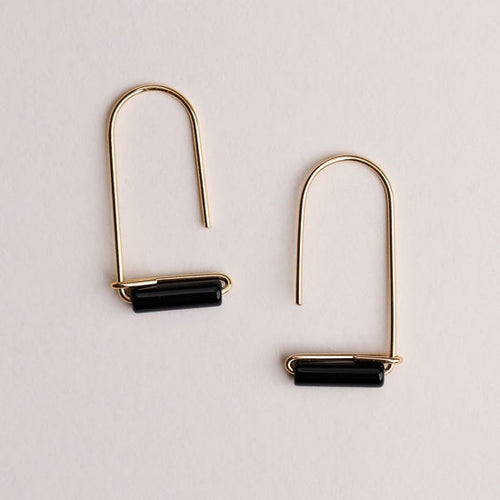 Black Onyx Gem Drop Earring - Ali's Wagon