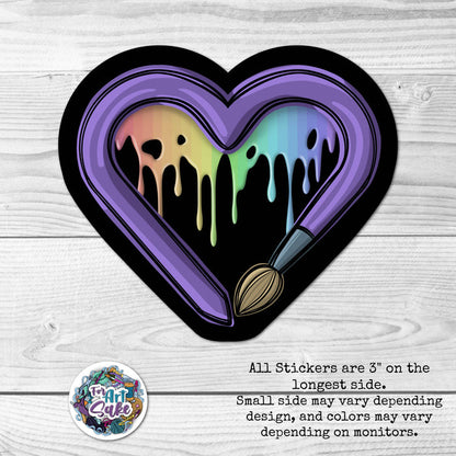Brush heART Sticker