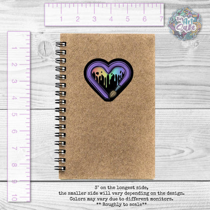 Brush heART Sticker