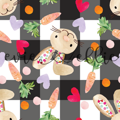 Bunnies and Hearts-- Multiple Colors