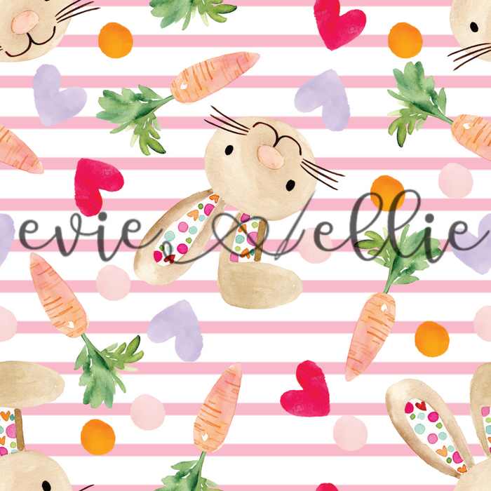 Bunnies and Hearts-- Multiple Colors