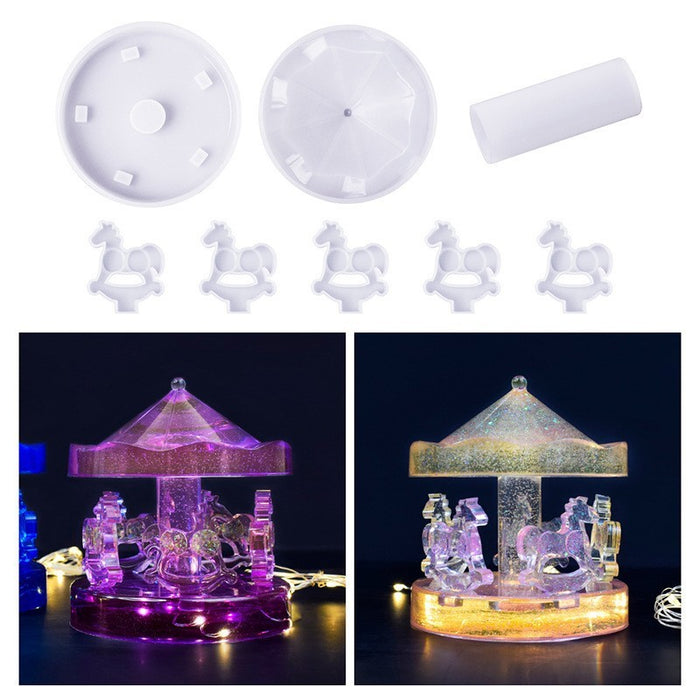 Carousel Horse Resin Mold Ornaments Toys Decorations