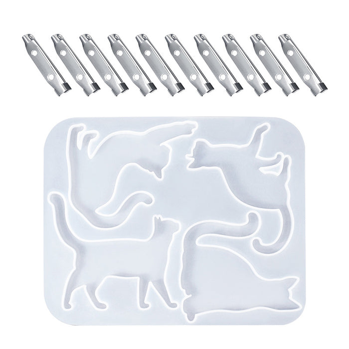 Cat Brooch Silicone Mold