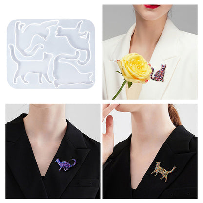 Cat Brooch Silicone Mold