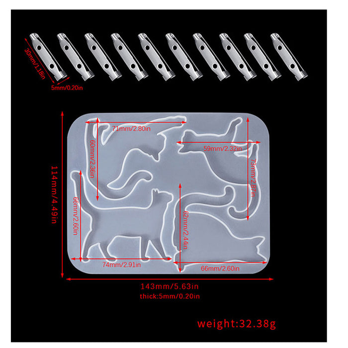 Cat Brooch Silicone Mold