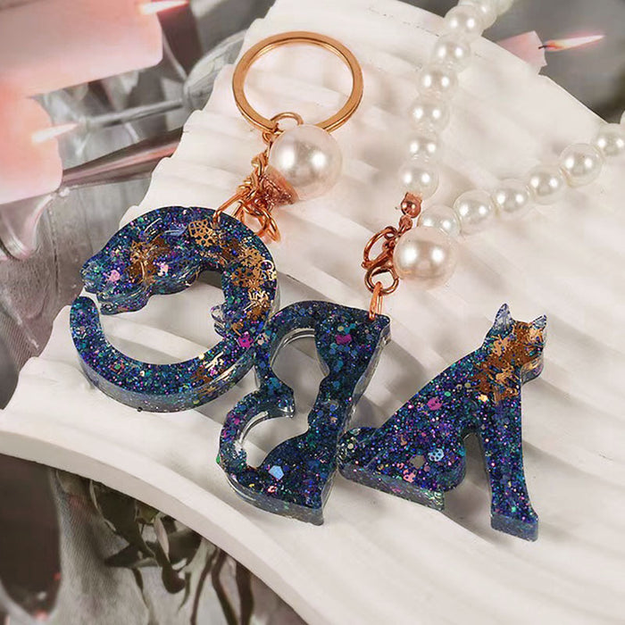Cat Shape 26 Letters Resin Mold