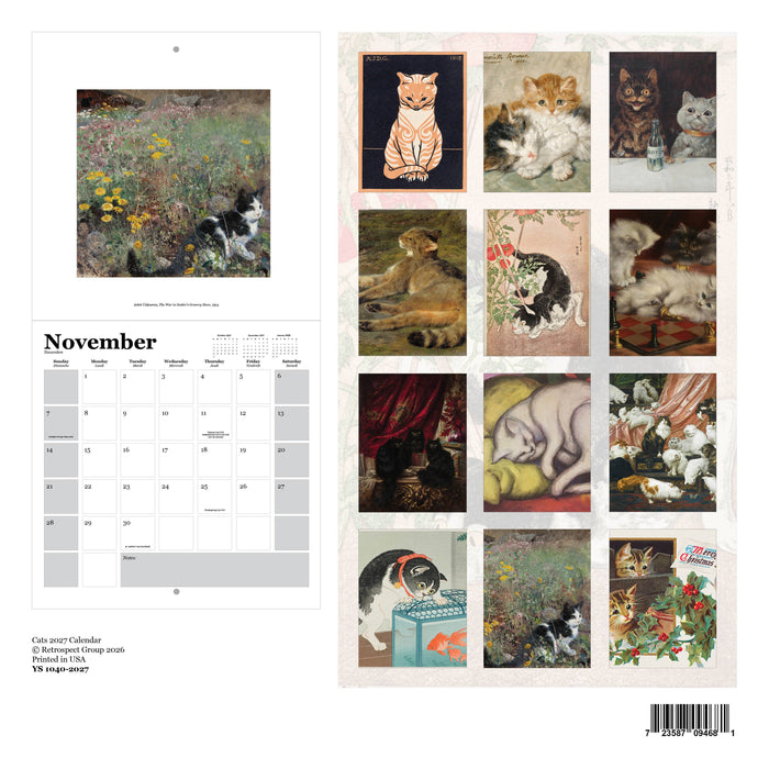 Cats Wall Calendar 2027