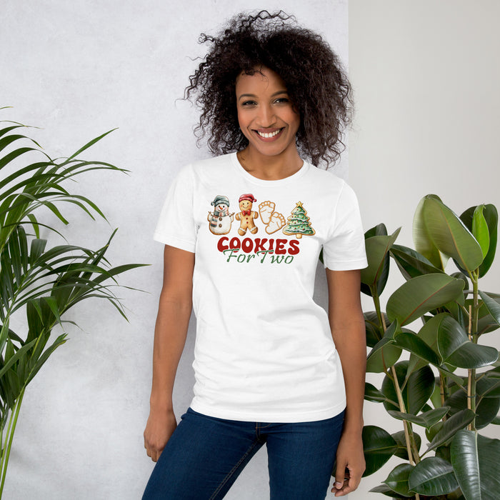 Baby reveal Christmas shirt with cookies for two design