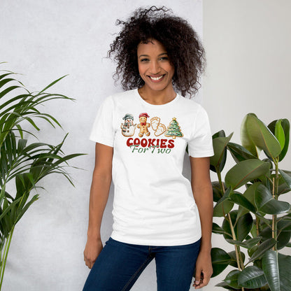 Baby reveal Christmas shirt with cookies for two design