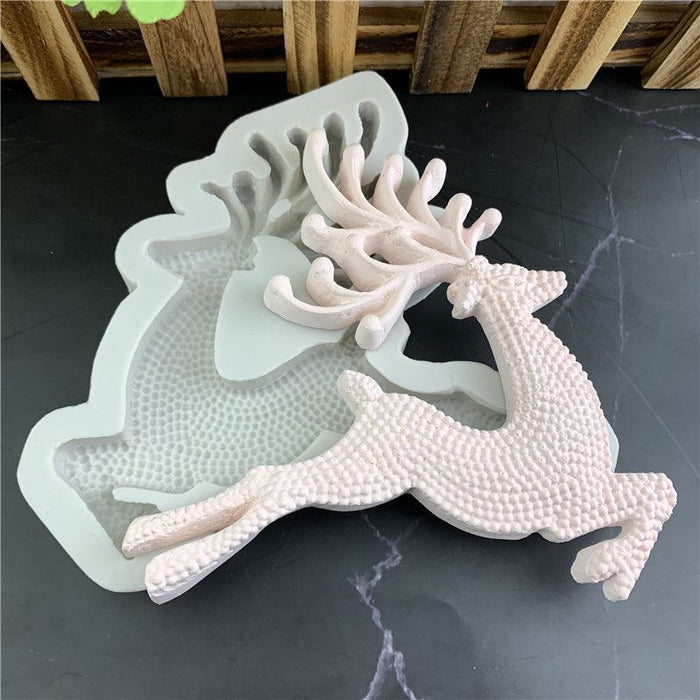 Christmas Deer Ornament Resin Mold
