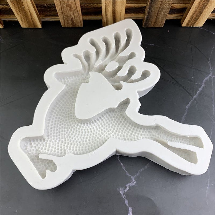 Christmas Deer Ornament Resin Mold